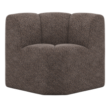 Carica l'immagine nel visualizzatore di Gallery, MOJO DINING BENCH CORNER WITH BACKREST WOOLLY BROWN