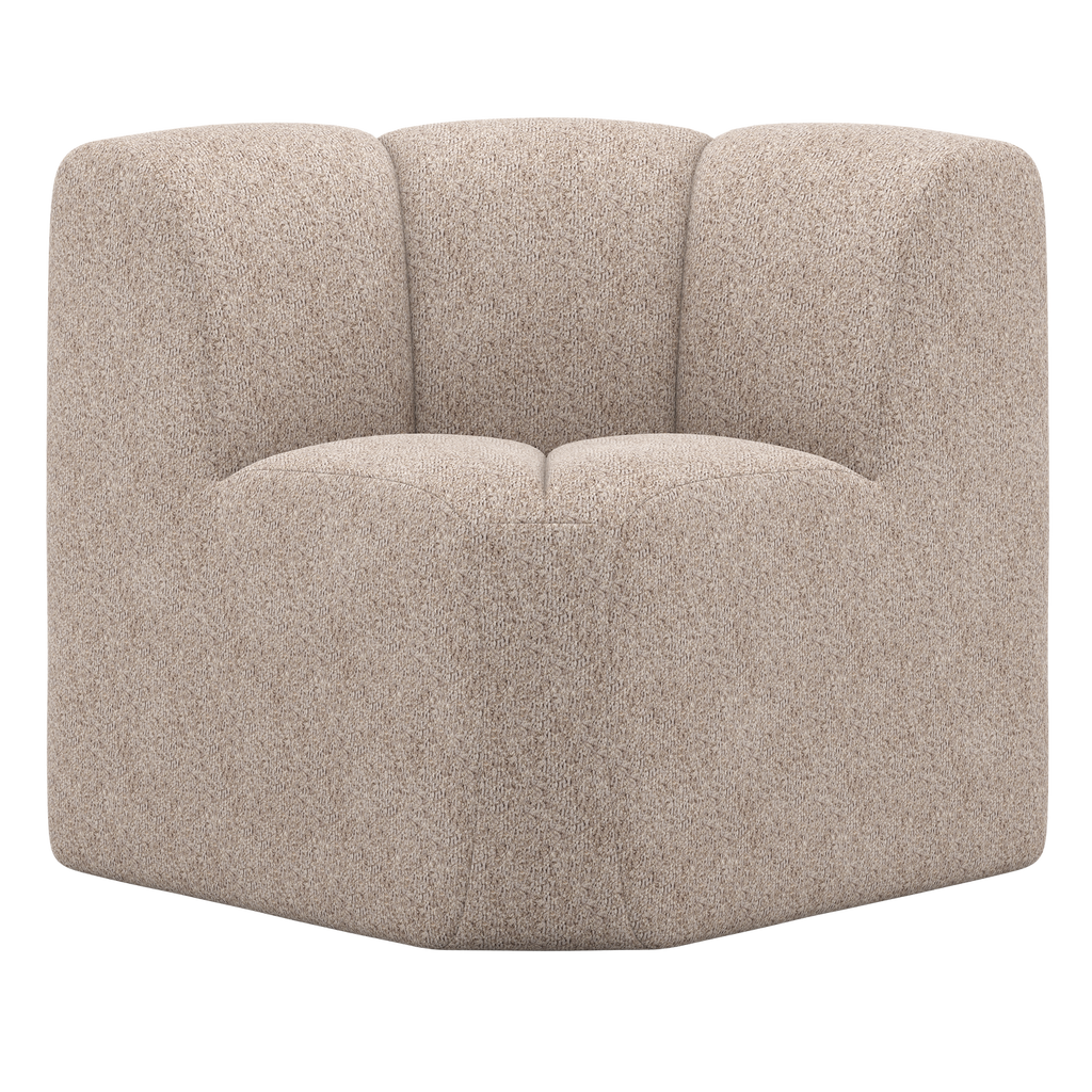 MOJO DINING BENCH CORNER WITH BACKREST WOOLLY DARK SAND