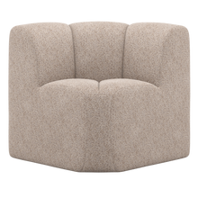 Laden Sie das Bild in den Galerie-Viewer, MOJO DINING BENCH CORNER WITH BACKREST WOOLLY DARK SAND