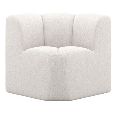 MOJO DINING BENCH CORNER WITH BACKREST WOOLLY ECRU