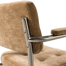 Load image into Gallery viewer, KOVA OFFICE CHAIR WOVEN RIB FABRIC DARK SAND