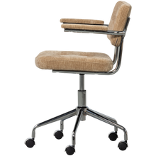 Load image into Gallery viewer, KOVA OFFICE CHAIR WOVEN RIB FABRIC DARK SAND