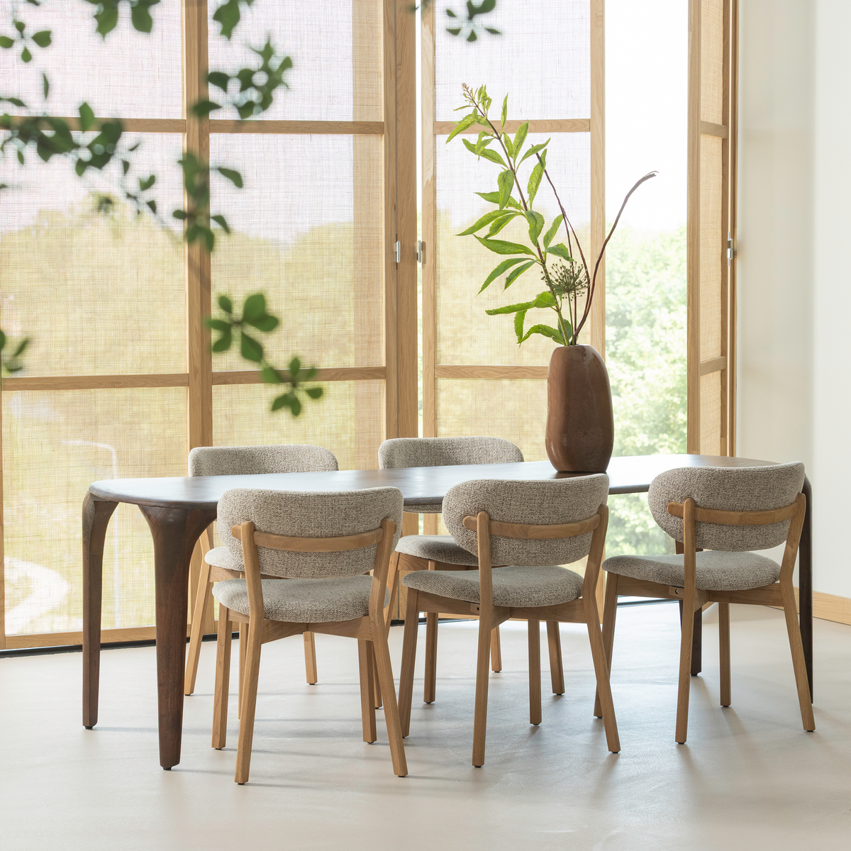 FIORE DINING TABLE MANGO WOOD DARK BROWN 230x95 CM
