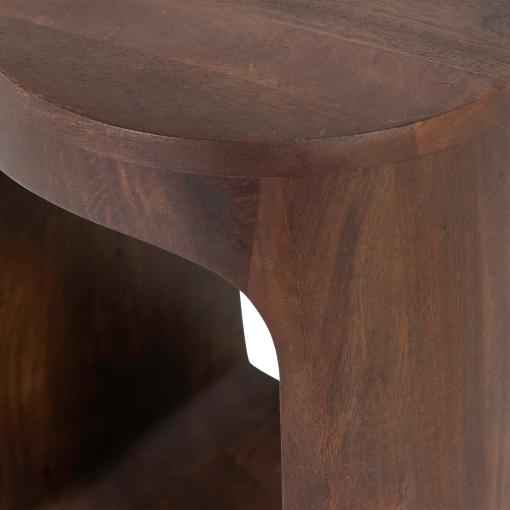 BAYO SIDE TABLE MANGO WOOD WALNUT