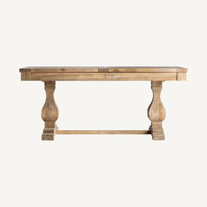 Extendable elm wood table