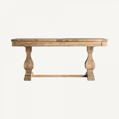 Extendable elm wood table