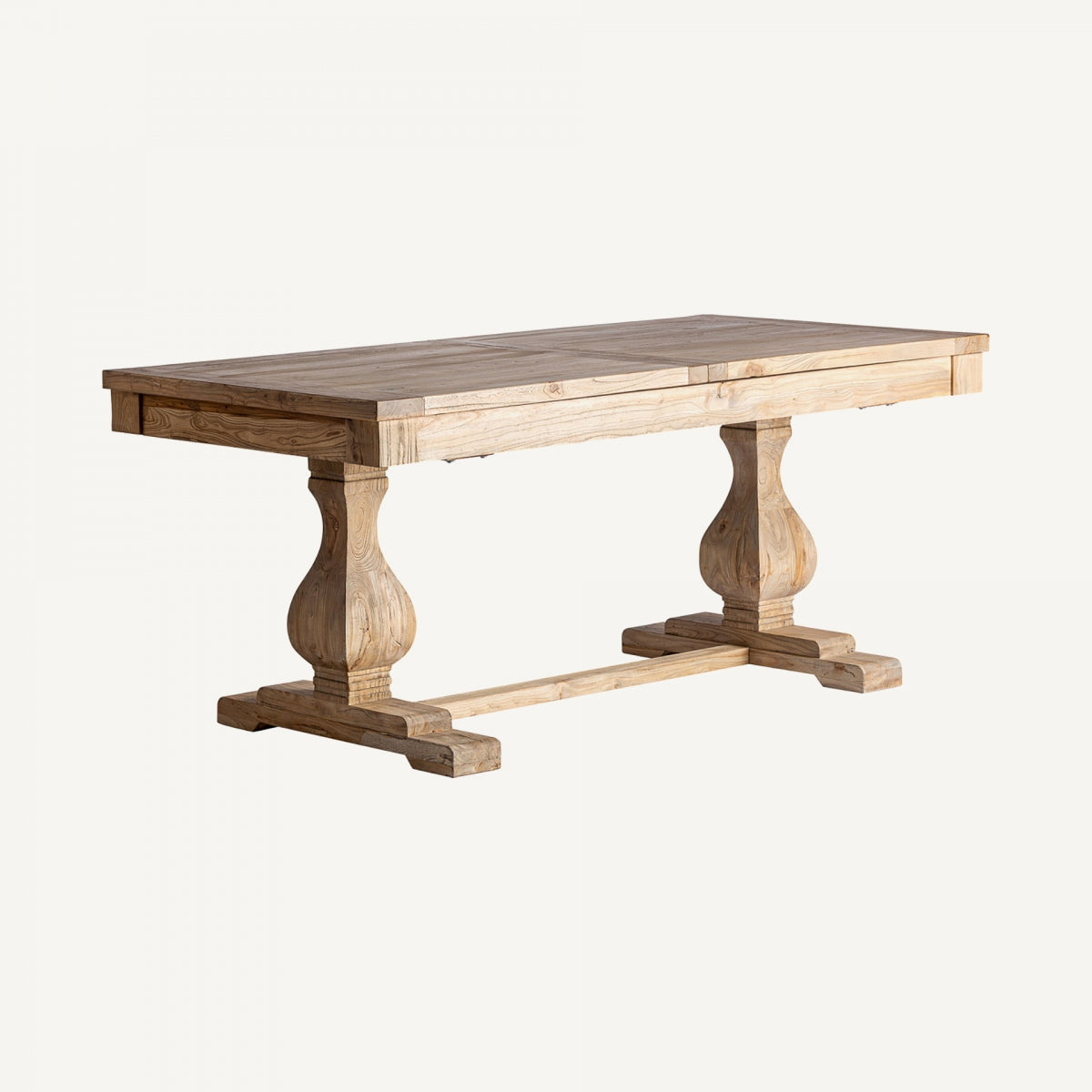 Extendable elm wood table