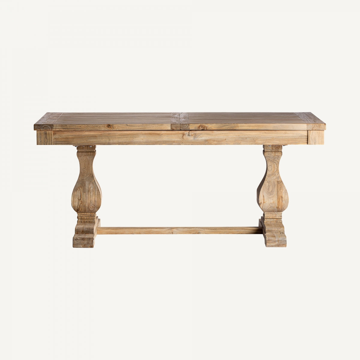 Extendable elm wood table