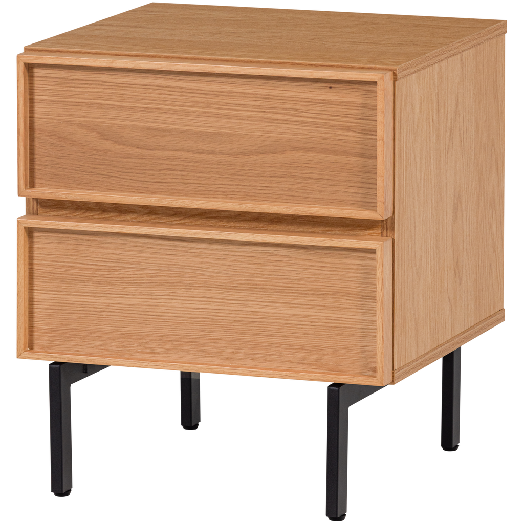 TOURS DRESSER/NIGHTSTAND WITH 2 DRAWERS MELAMINE/MDF NATURAL
