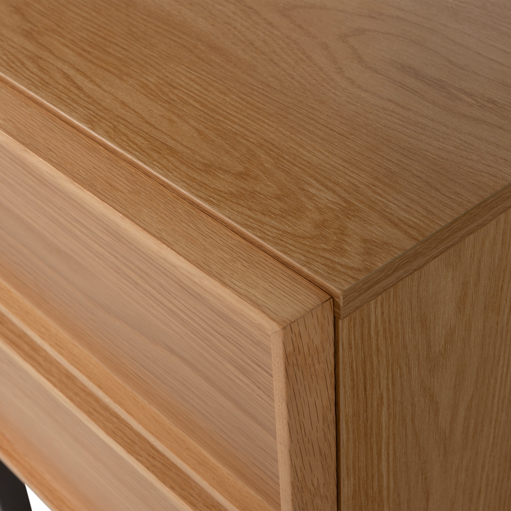 TOURS DRESSER/NIGHTSTAND WITH 2 DRAWERS MELAMINE/MDF NATURAL