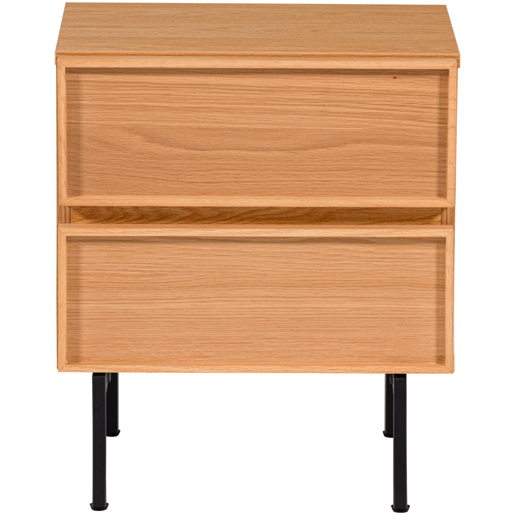 TOURS DRESSER/NIGHTSTAND WITH 2 DRAWERS MELAMINE/MDF NATURAL