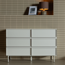 Load image into Gallery viewer, TOURS DRESSER 6 DRAWERS MELAMINE/MDF SAND