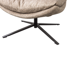 Load image into Gallery viewer, ARVE SWIVEL ARMCHAIR PRINTED FABRIC NATURAL MELANGE