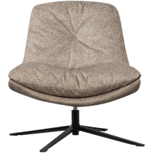 Load image into Gallery viewer, ARVE SWIVEL ARMCHAIR PRINTED FABRIC NATURAL MELANGE