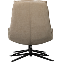 Cargar imagen en el visor de la galería, KUBE SWIVEL ARMCHAIR WITH HOCKER NATURAL