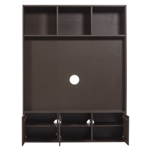 Laden Sie das Bild in den Galerie-Viewer, MEGGY TV STORAGE CABINET 160 CM PINE MID BROWN [fsc]