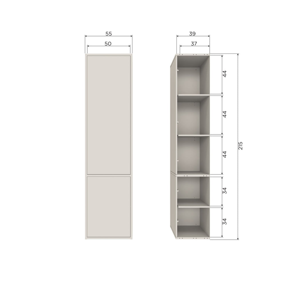 MEGGY SMALL STORAGE CABINET 55 CM PINE DUST [fsc]