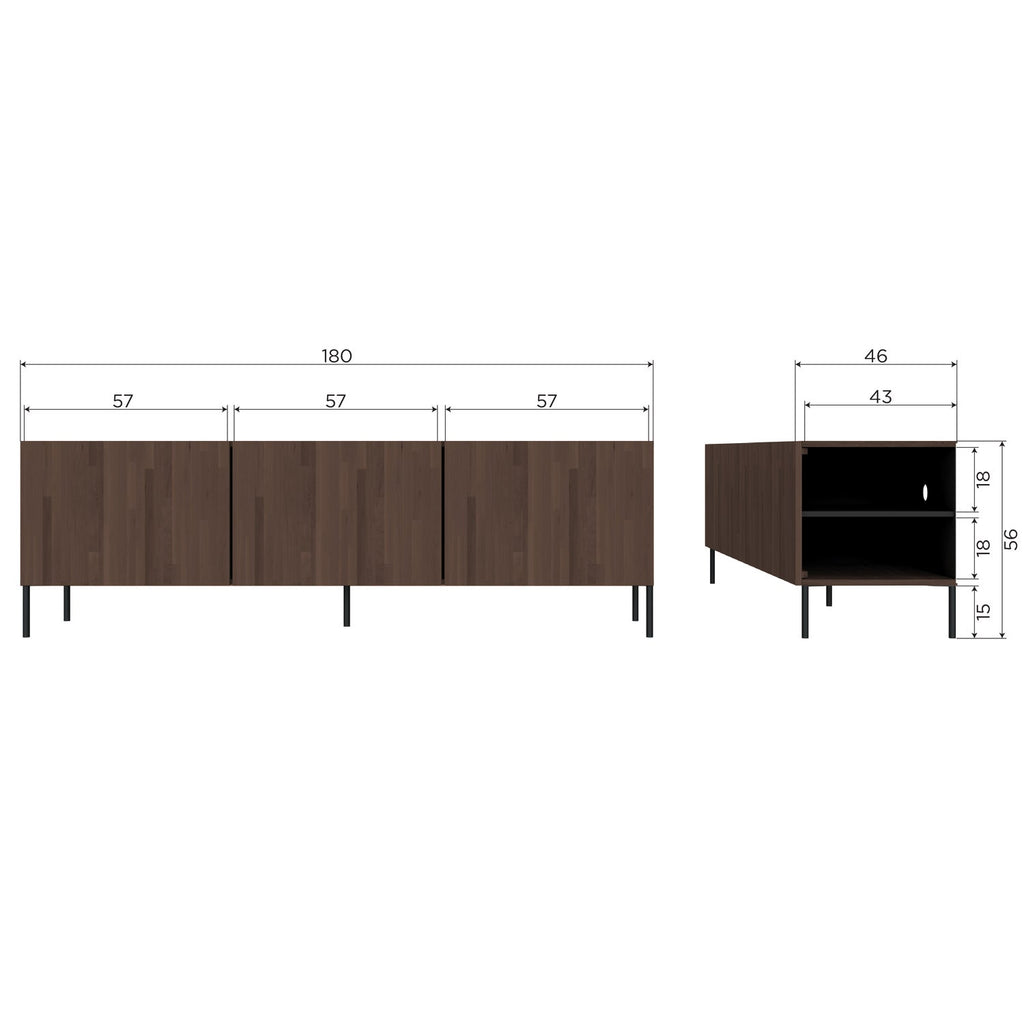 BONO GRAVURE TV UNIT ASH BROWN [fsc]