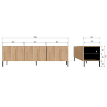 Load image into Gallery viewer, BONO GRAVURE TV UNIT OAK NATUREL [fsc]