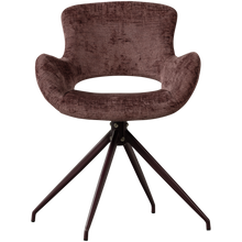 Cargar imagen en el visor de la galería, ELIVA DINING CHAIR STRUCTURE VELVET PURPLE - SET OF 2