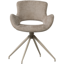 Cargar imagen en el visor de la galería, ELIVA DINING CHAIR STRUCTURE VELVET SAND - SET OF 2