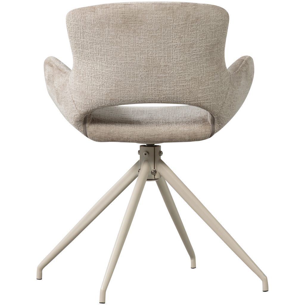 ELIVA DINING CHAIR STRUCTURE VELVET SAND - SET OF 2