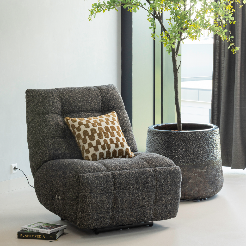 HEIN RECLINER ELECTRIC ANTHRACITE/BRAUN MELANGE