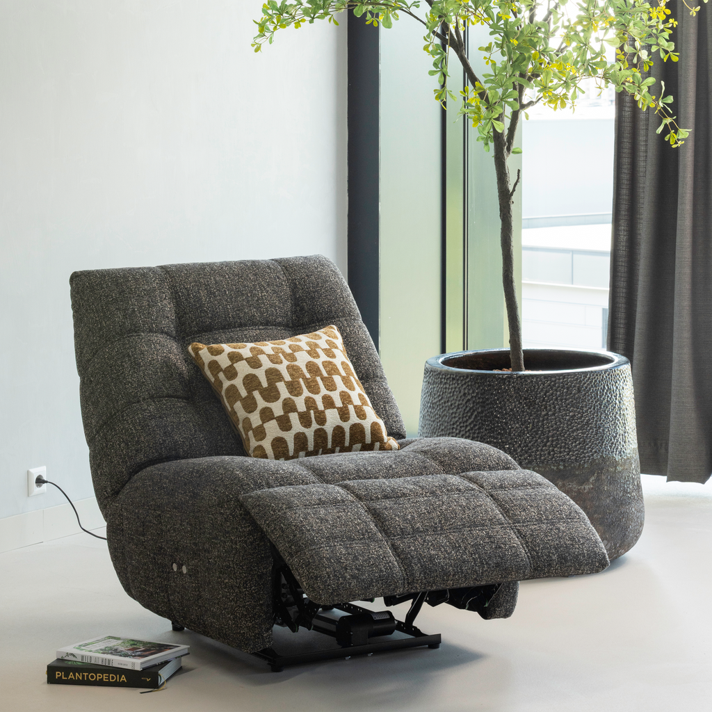 HEIN RECLINER ELECTRIC ANTHRACITE/BRAUN MELANGE