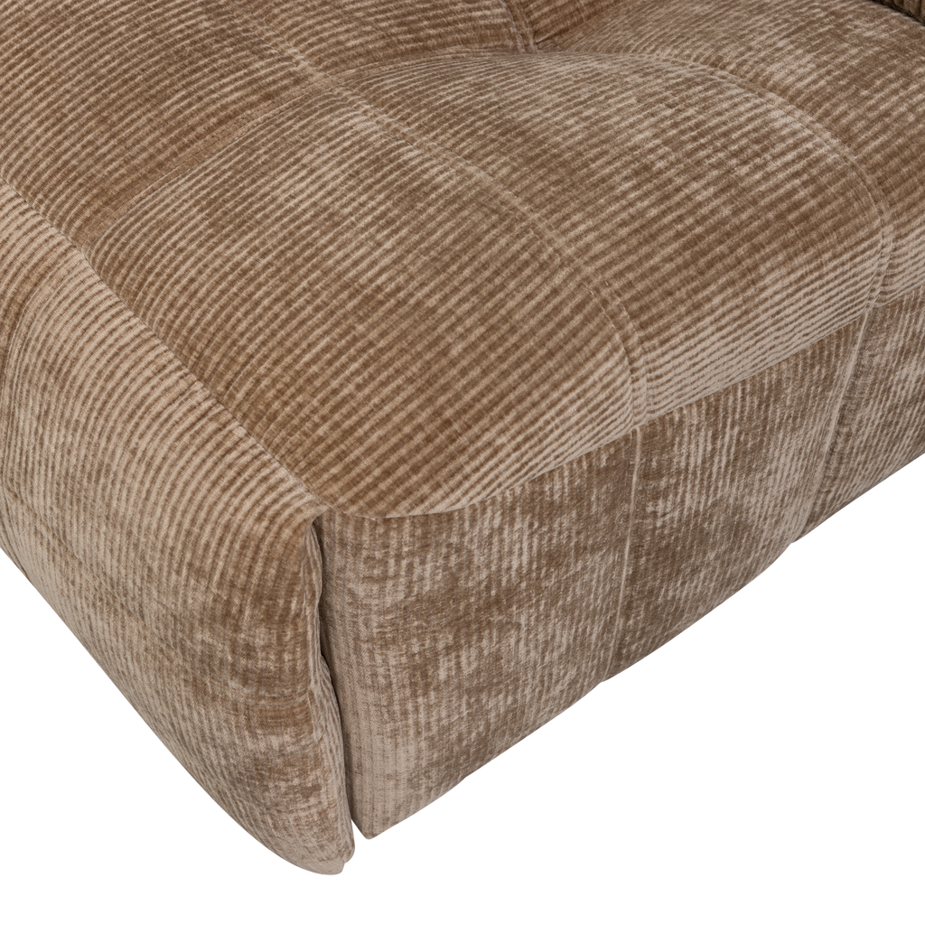 HEIN RECLINER ELECTRIC WOVEN RIB FABRIC LIGHT BROWN