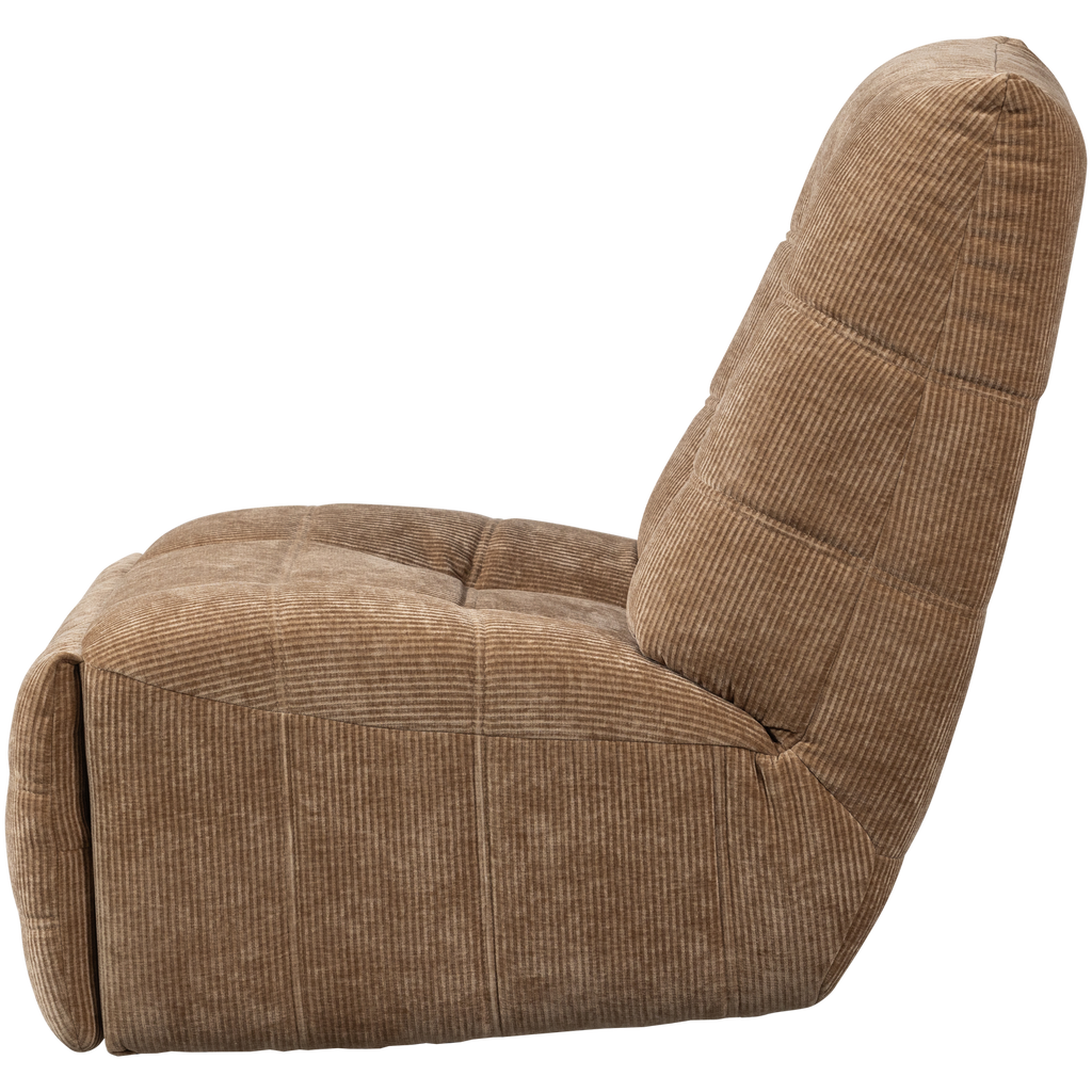 HEIN RECLINER ELECTRIC WOVEN RIB FABRIC LIGHT BROWN
