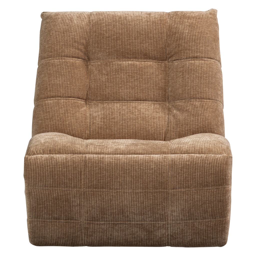 HEIN RECLINER ELECTRIC WOVEN RIB FABRIC LIGHT BROWN