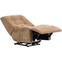 Cargar imagen en el visor de la galería, HEIN RECLINER ELECTRIC WOVEN RIB FABRIC LIGHT BROWN