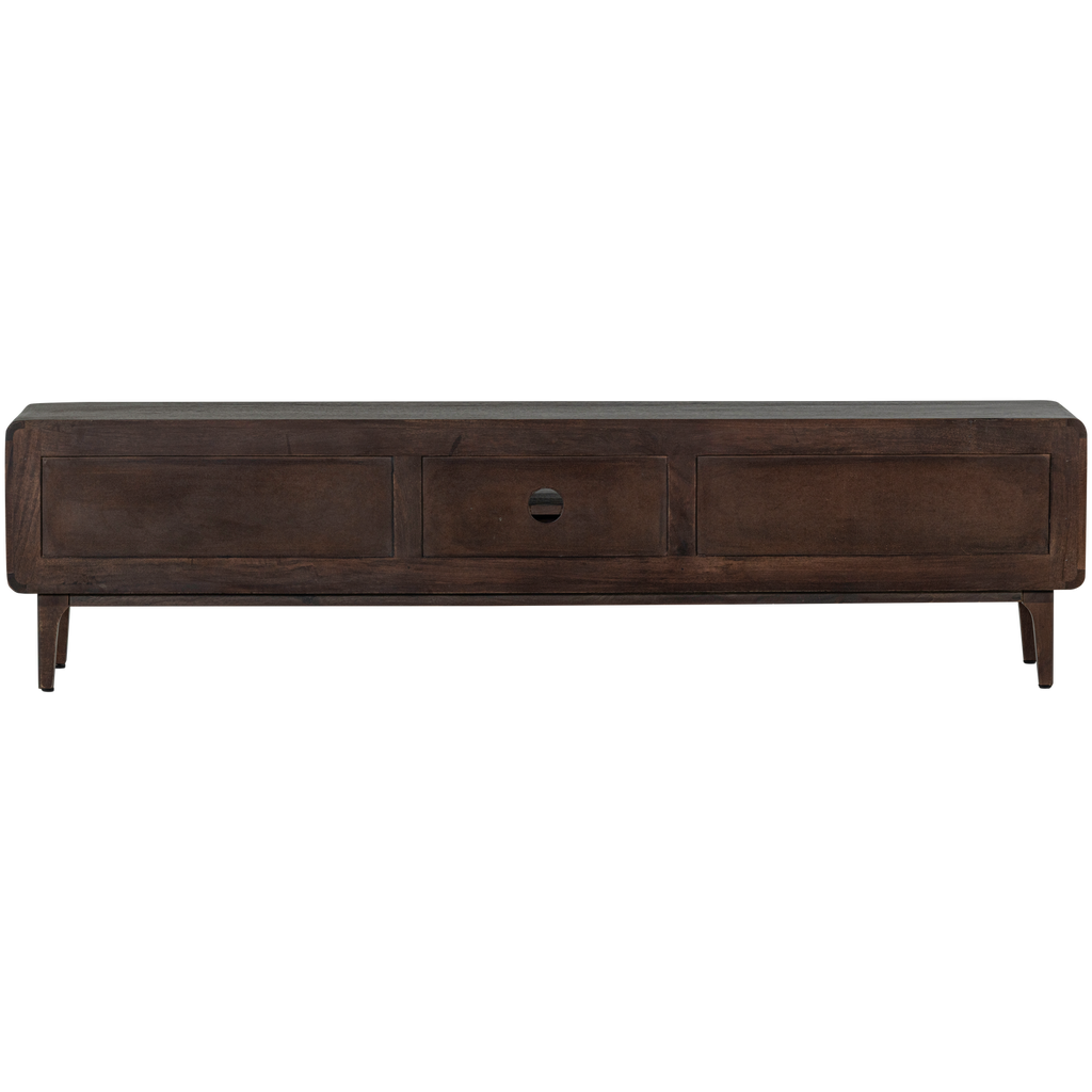LIYA TV UNIT 200 CM MANGO WOOD DARK BROWN