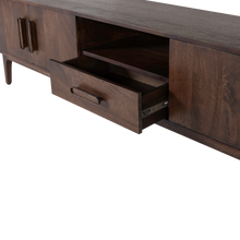 Laden Sie das Bild in den Galerie-Viewer, LIYA TV UNIT 200 CM MANGO WOOD DARK BROWN