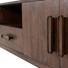 Laden Sie das Bild in den Galerie-Viewer, LIYA TV UNIT 200 CM MANGO WOOD DARK BROWN
