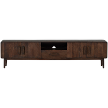 Laden Sie das Bild in den Galerie-Viewer, LIYA TV UNIT 200 CM MANGO WOOD DARK BROWN