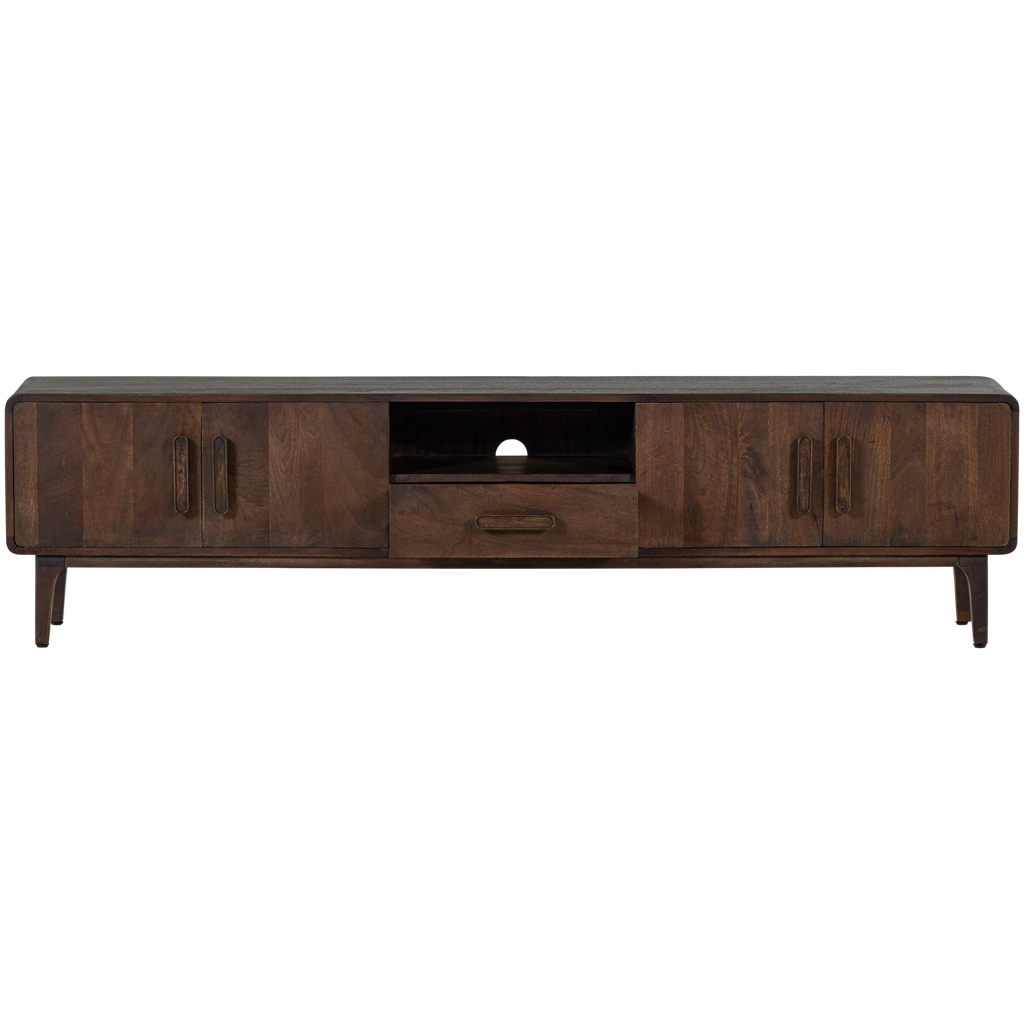 LIYA TV UNIT 200 CM MANGO WOOD DARK BROWN