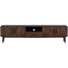 Laden Sie das Bild in den Galerie-Viewer, LIYA TV UNIT 200 CM MANGO WOOD DARK BROWN