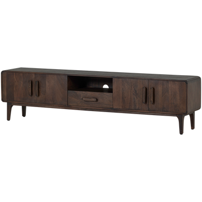 LIYA TV UNIT 200 CM MANGO WOOD DARK BROWN