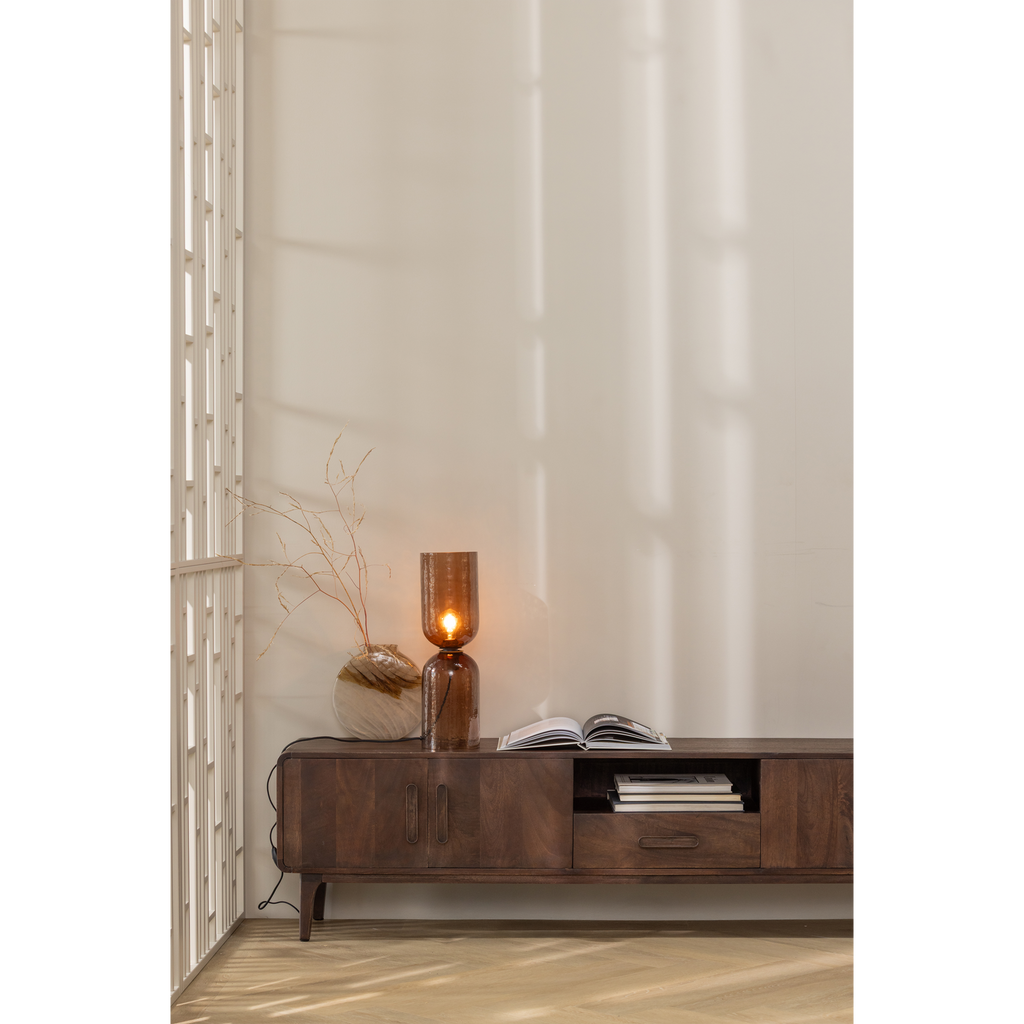 LIYA TV UNIT 200 CM MANGO WOOD DARK BROWN