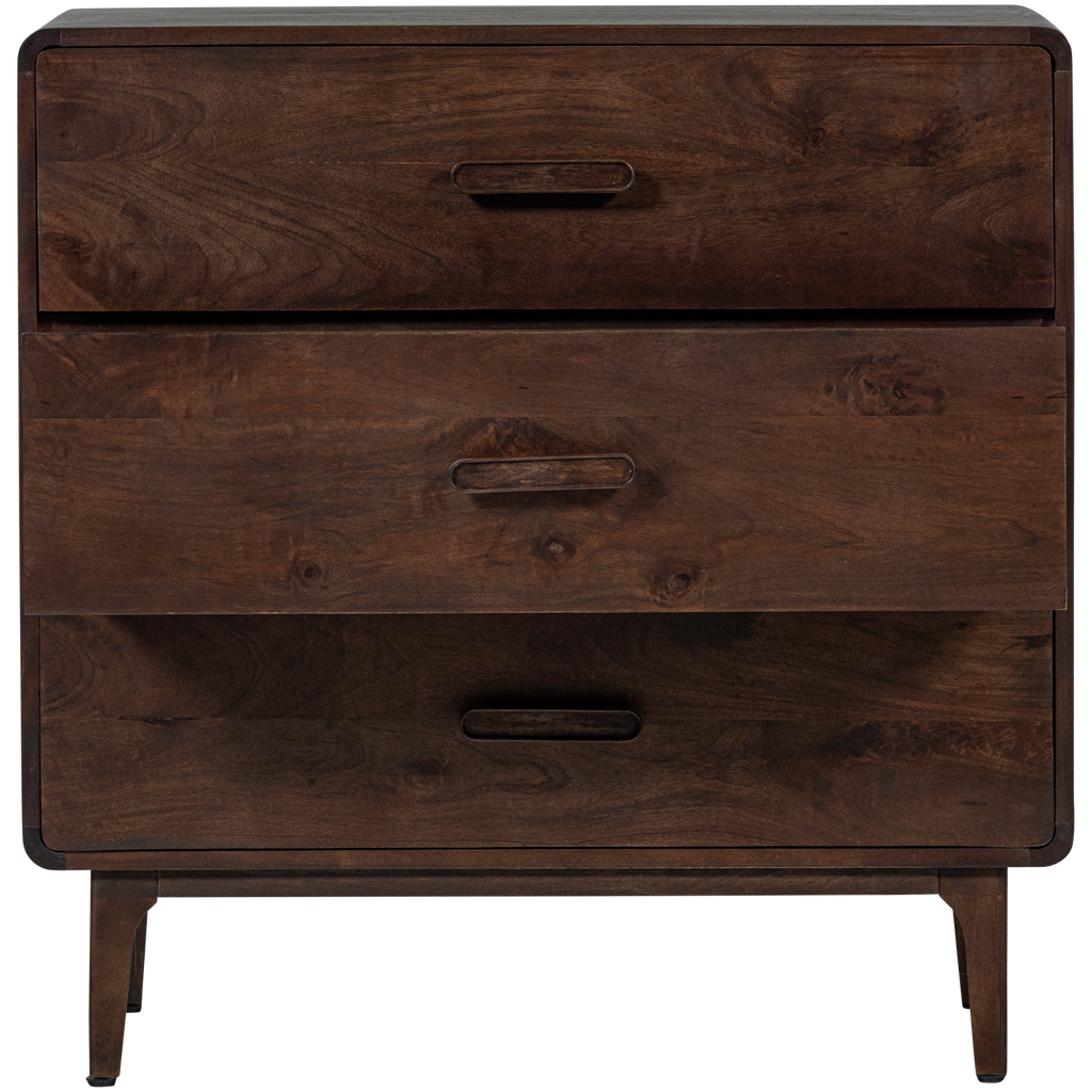 LIYA CABINET WITH DRAWERS MANGO WOOD DARK BROWN