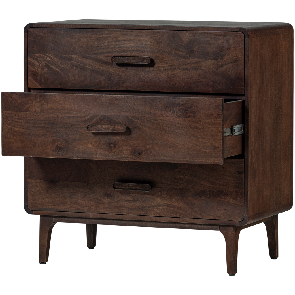 LIYA CABINET WITH DRAWERS MANGO WOOD DARK BROWN