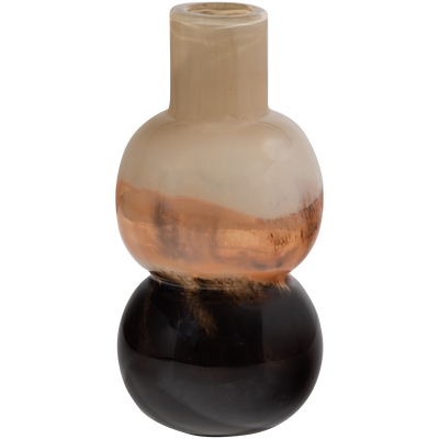 MARJON HANDSHAPED VASE GLASS BROWN