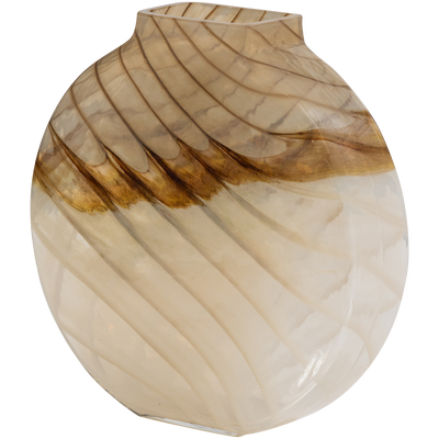 NORBERT HANDSHAPED VASE GLASS BROWN