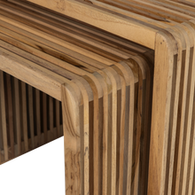 Load image into Gallery viewer, JASMIJN SIDETABLES RECYCLED TEAK NATURAL - SET OF 2