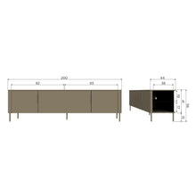 Charger l'image dans la galerie, GUNNAR TV UNIT 154CM PINE MATTE BLACK [fsc]