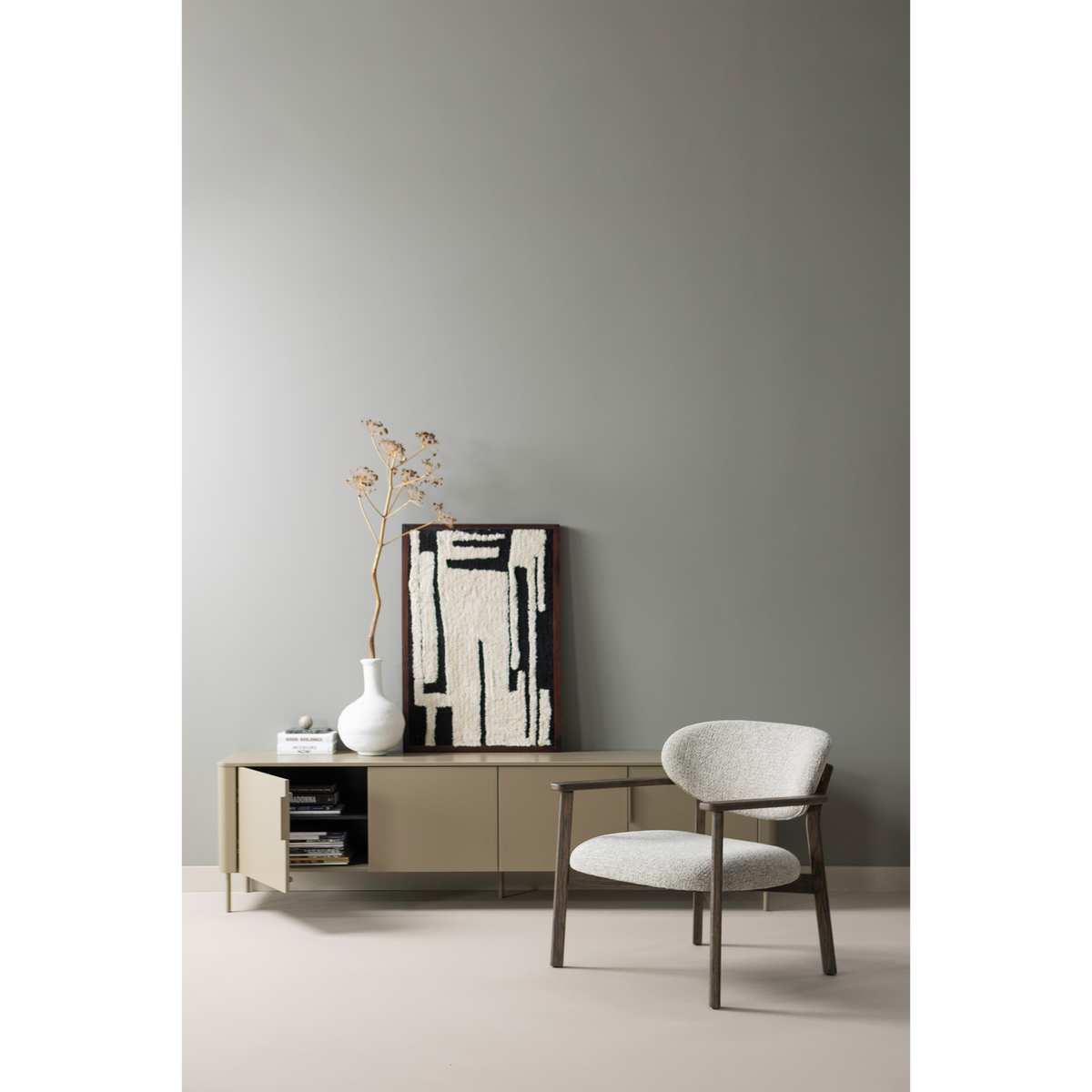 UDAR ARMCHAIR NATURAL WITH WOODEN FRAME BROWN