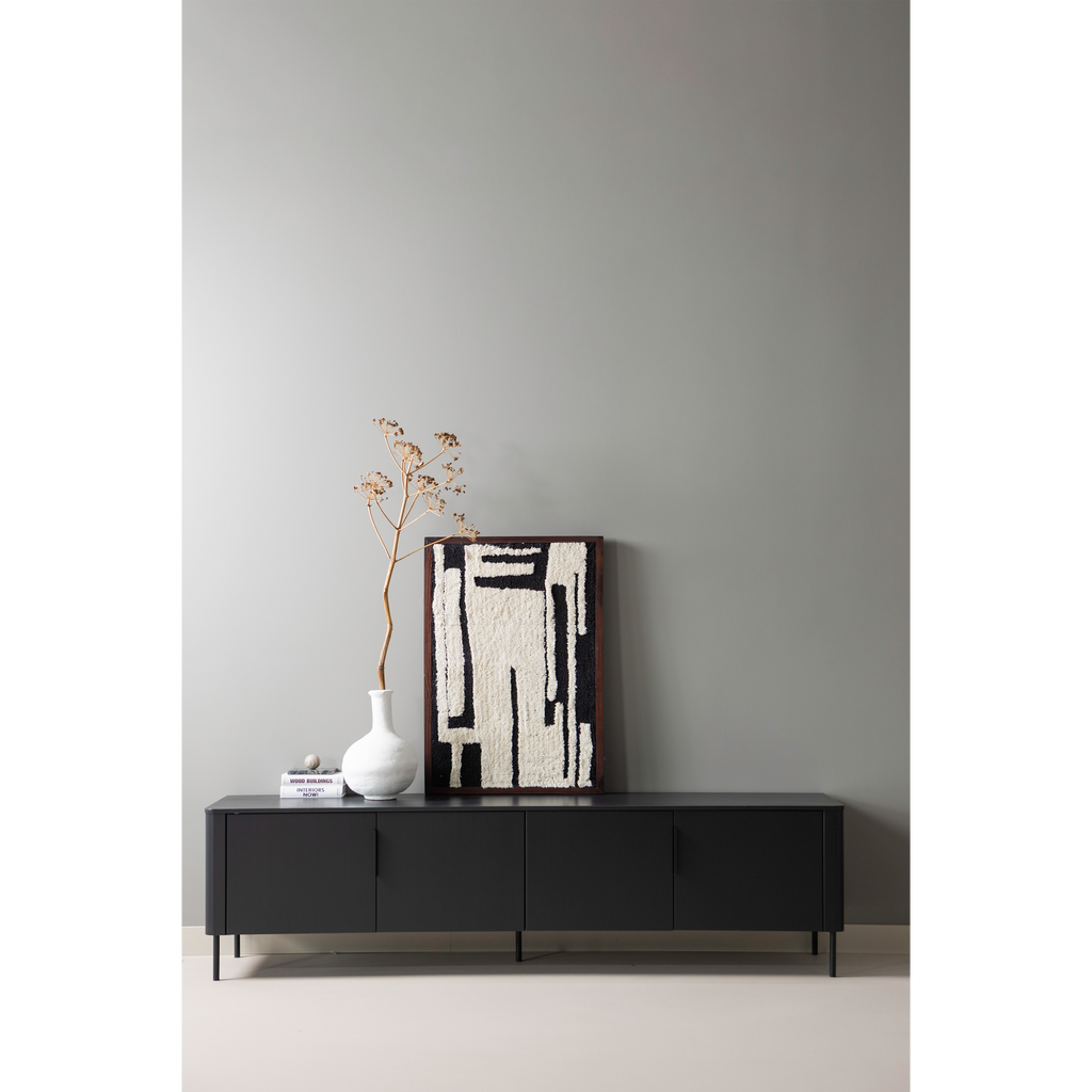GUNNAR TV UNIT 200 CM MATT BLACK [fsc]
