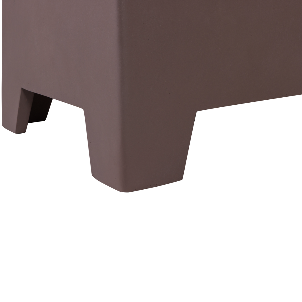 ZINA SIDETABLE LOW CONCRETE LOOK BROWN