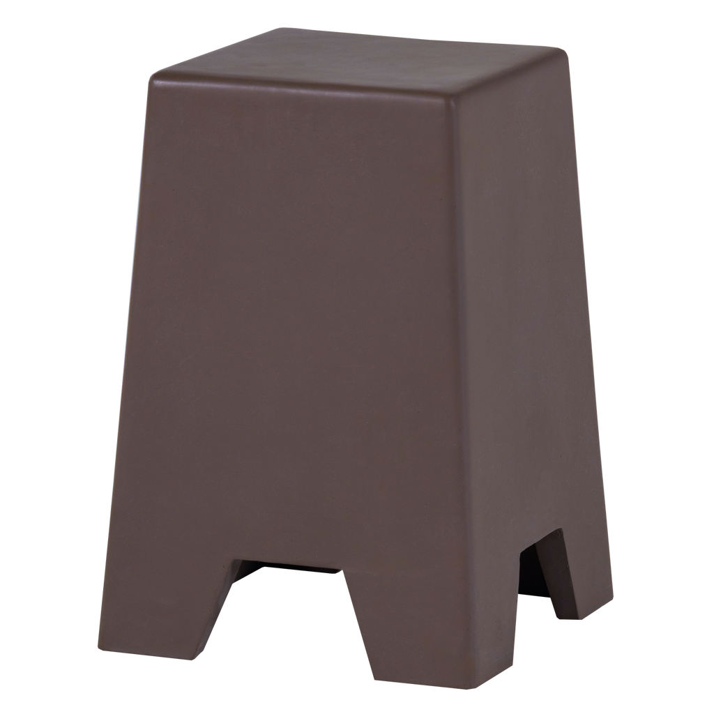 ZINA SIDETABLE HIGH CONCRETE LOOK BROWN